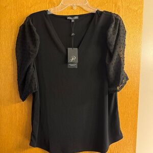 Black Short Sleeve Top
